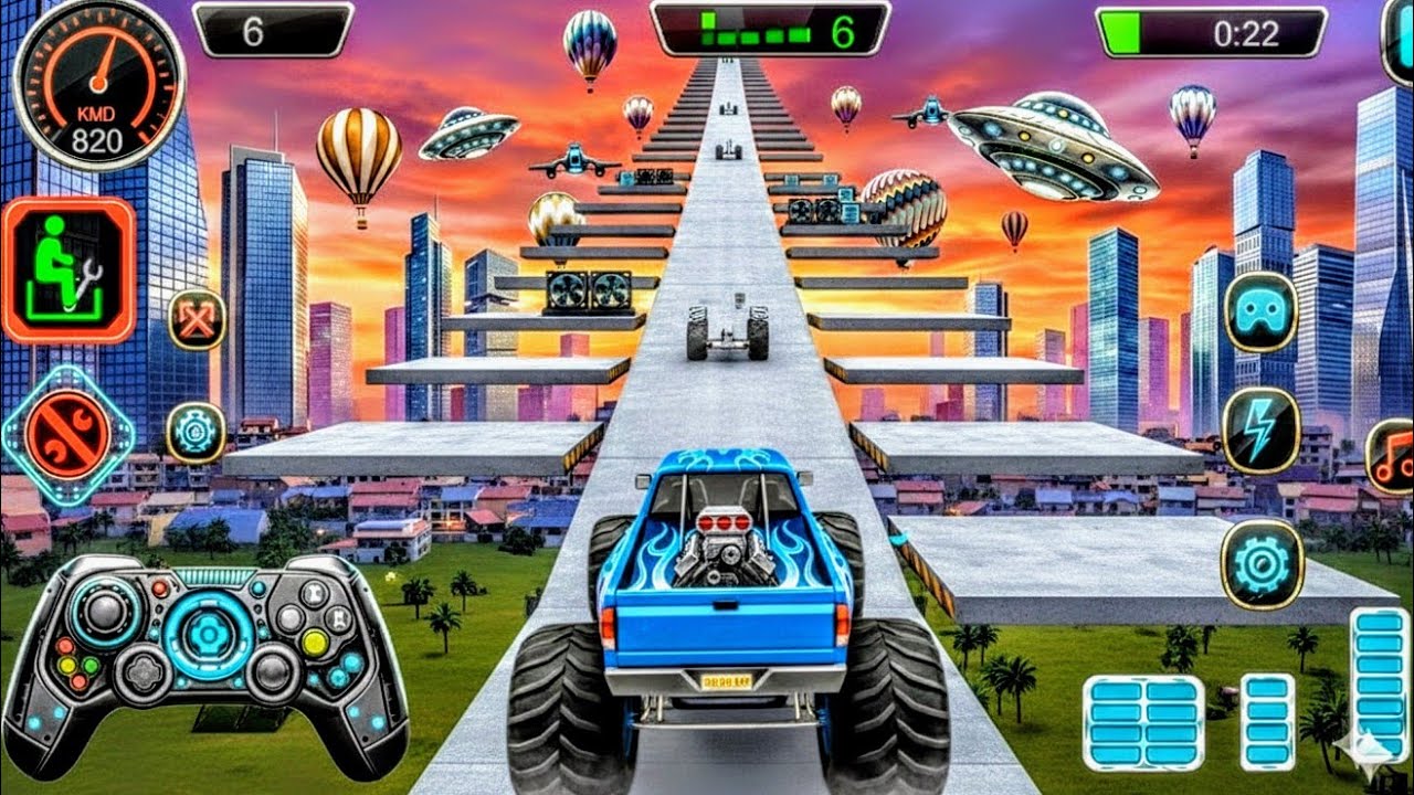 IMPOSSIBLE Mega Ramp Car Stunt Game! (Level 14 Extreme Race) | Android Gameplay