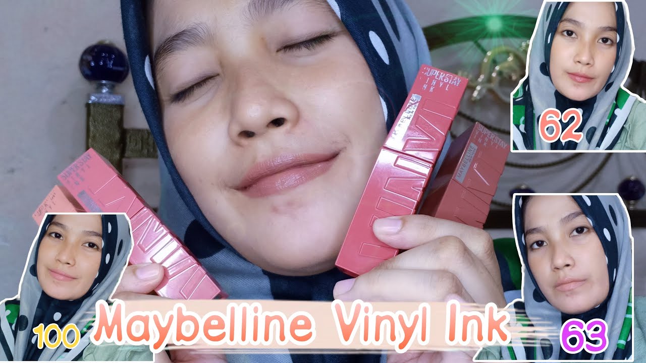 Maybelline Vinyl Ink Shade 62 63 100 120. Review No Makeup. Lipcrem Viral #maybelline