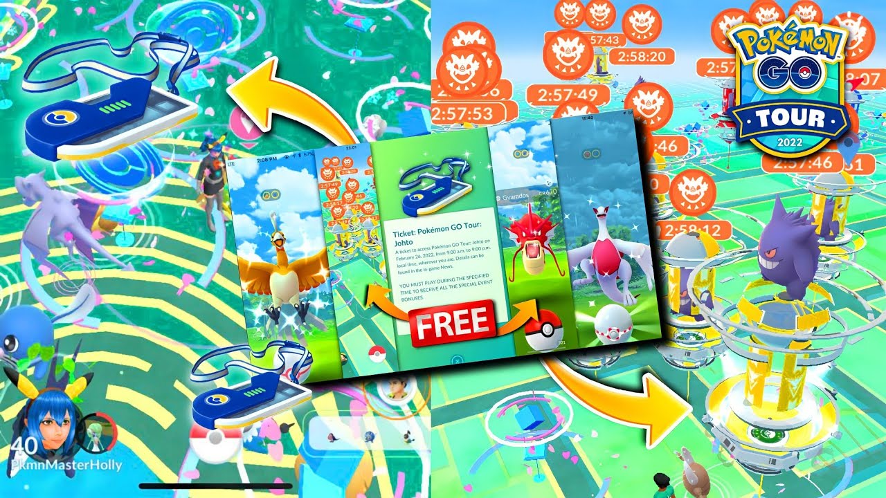Free tour johto tickets 🎟️ Result 2022 | Pokemon go tour johto event free tickets