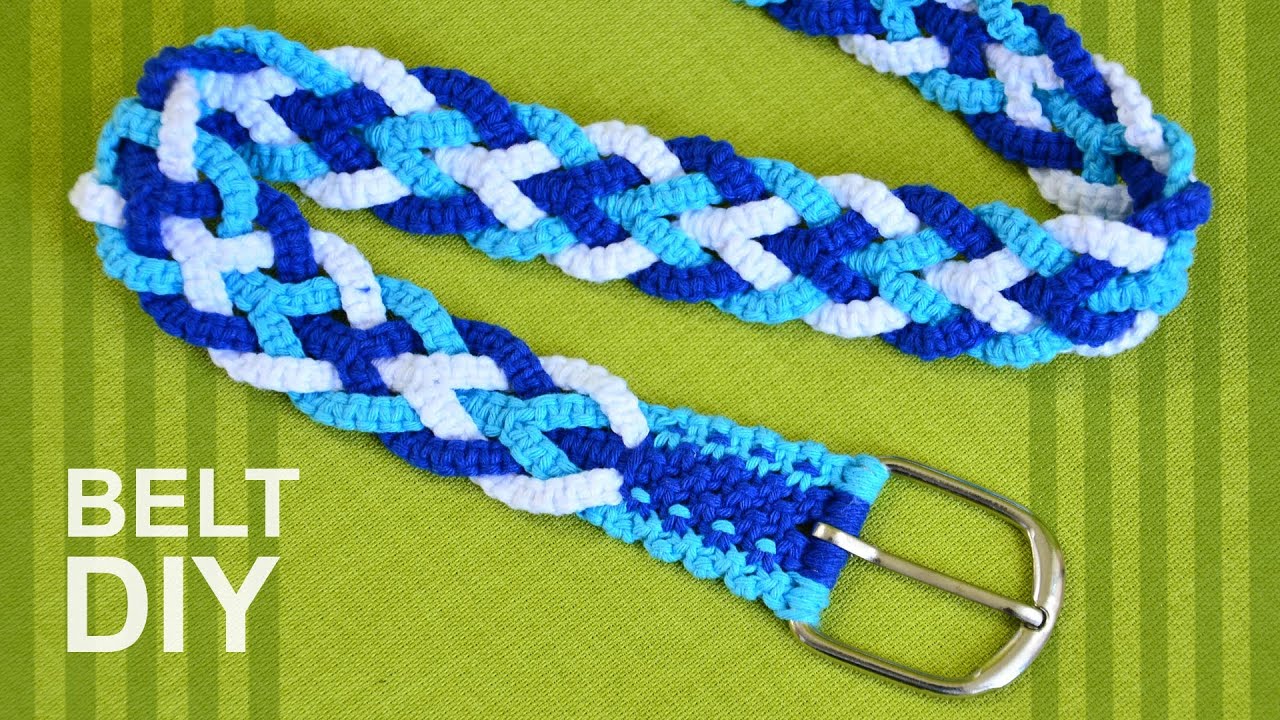 How to Make a Macrame trouser belt or strap for bag, guitar etc.