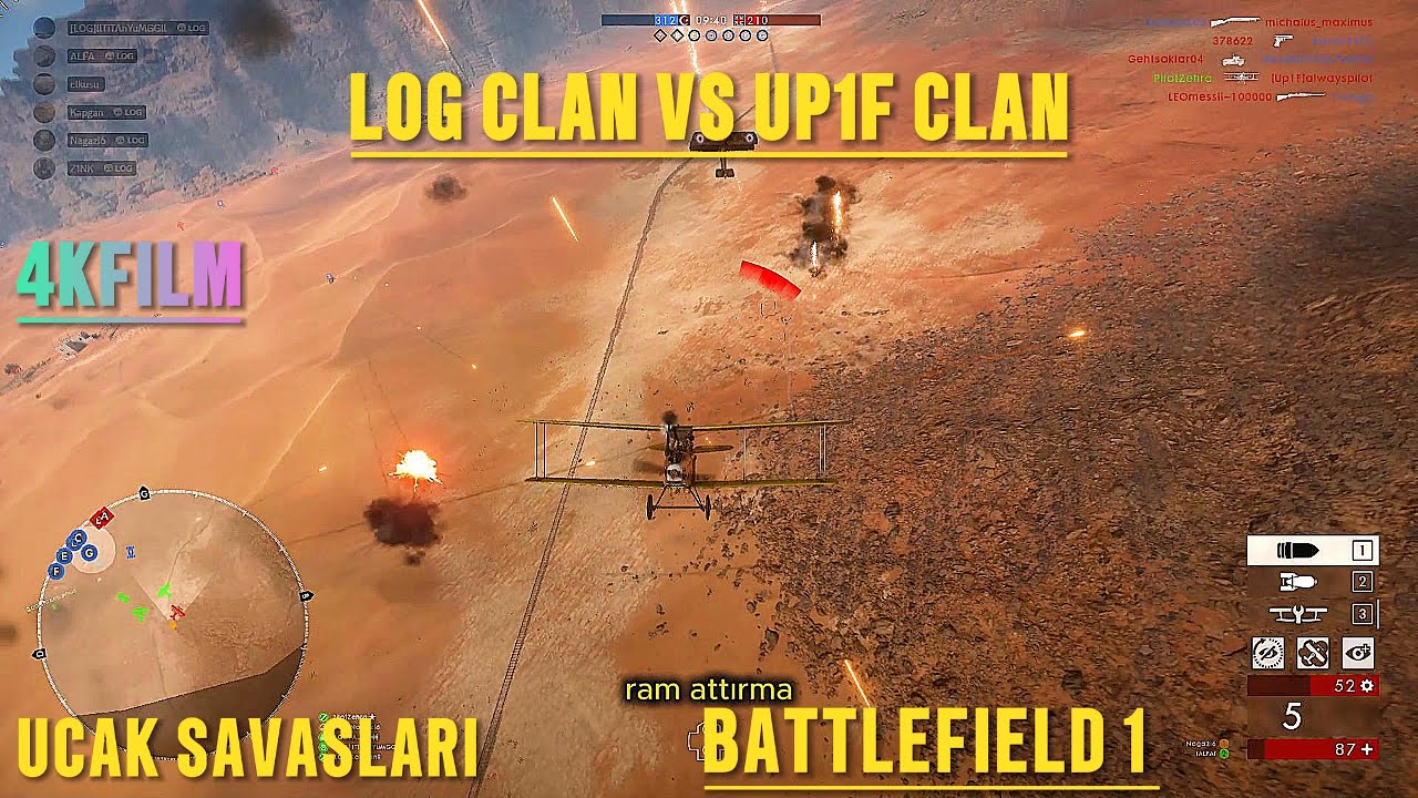 TÜRKİYE VS BRAZİLLİAN Taarruz uçağı ve avcı uçağı LOG CLAN VS UP1F CLAN BATTLEFİELD 1