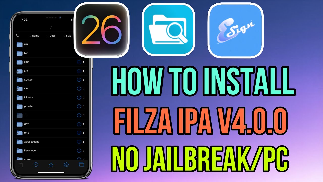 NEW Method! How to install Filza IPA v4.0.0 on iOS 26.2 - iOS 15 for iPhone/iPad
