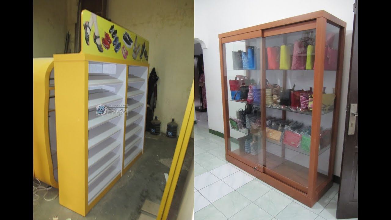 Lemari Tas Dan Sepatu Kaca