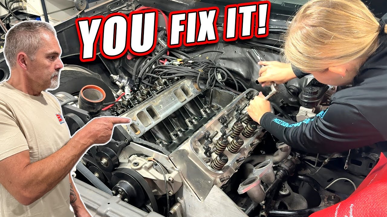 Dropped A Valve In The Burn Out !!  … Teaching My Daughter How To Fix It. 