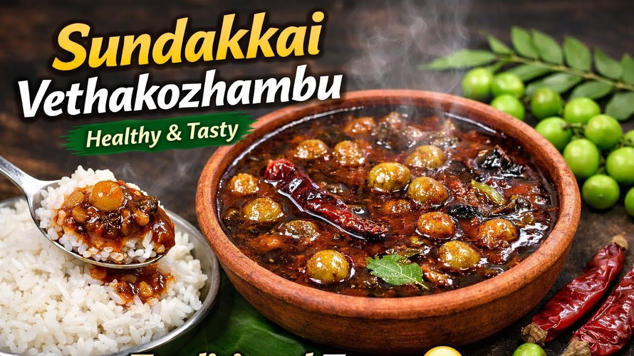 Traditional Sundakkai Vethakozhambu | Authentic South Indian Recipe😋✨