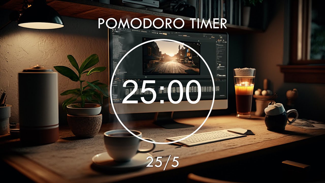 25/5 Pomodoro Timer ★︎ Study Cozy Room with Lofi Music, Deep Focus On Study, Work ★︎ Focus Station