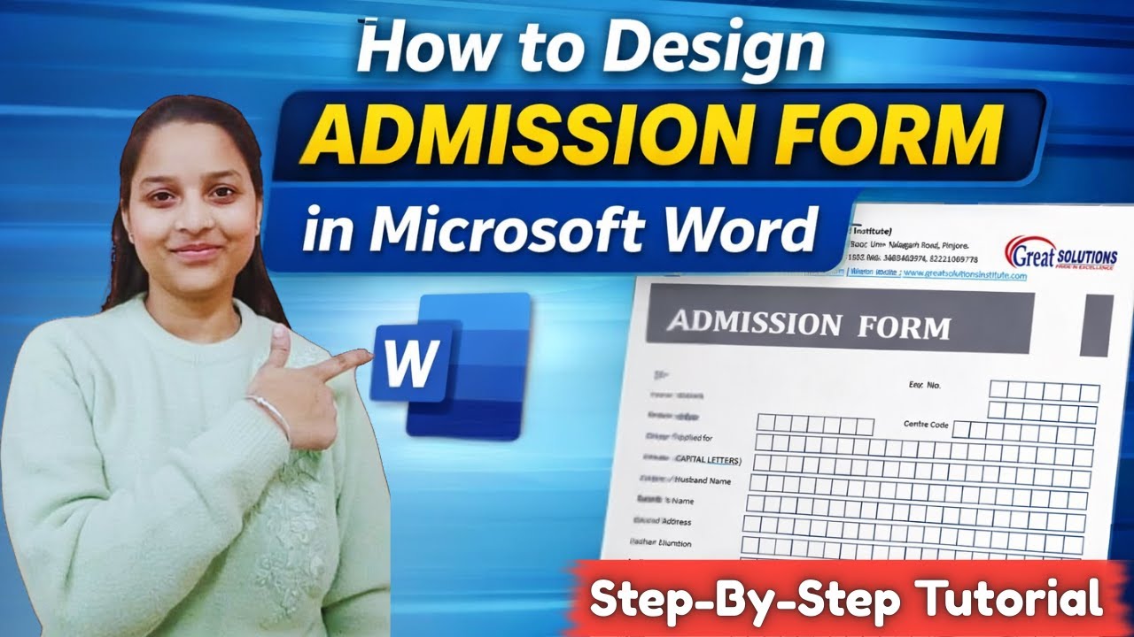 How to Design a Professional Admission Form in Microsoft Word (Step-by-Step)
