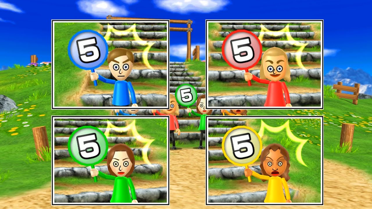 Wii Party Minigames - Player Vs Holly Vs Elisa Vs Naomi (Master Difficulty)
