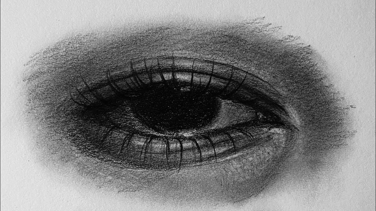 رسم عيون كورية بالرصاص ✨شرح رسم عيون اسيوية سهل جدا ✨رسم عين واقعيه بالخطوات✨#رسم_بالرصاص