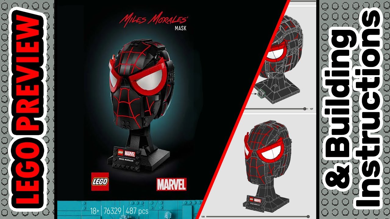 PREVIEW: 76329, LEGO Marvel, Miles Morales' Mask & Building Instructions! LEGO 2025