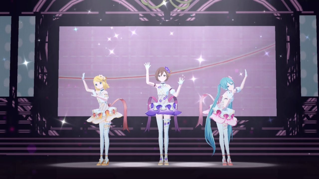 Project Sekai : ツギハギスタッカート /Patchwork Staccato virtual live ft Kagamine Rin, MEIKO, and Hatsune Miku