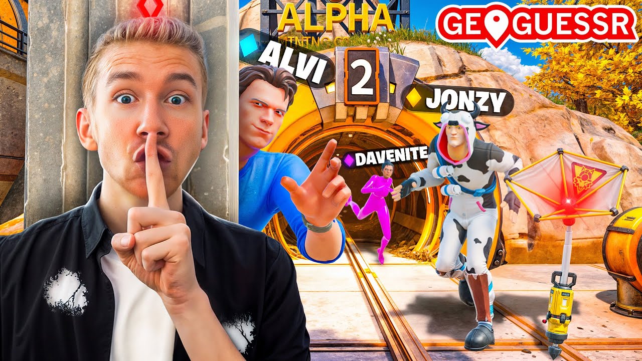 THE YOUTUBER GEOGUESSR BATTLE IN FORTNITE SEASON 2 🏆 (exciting)