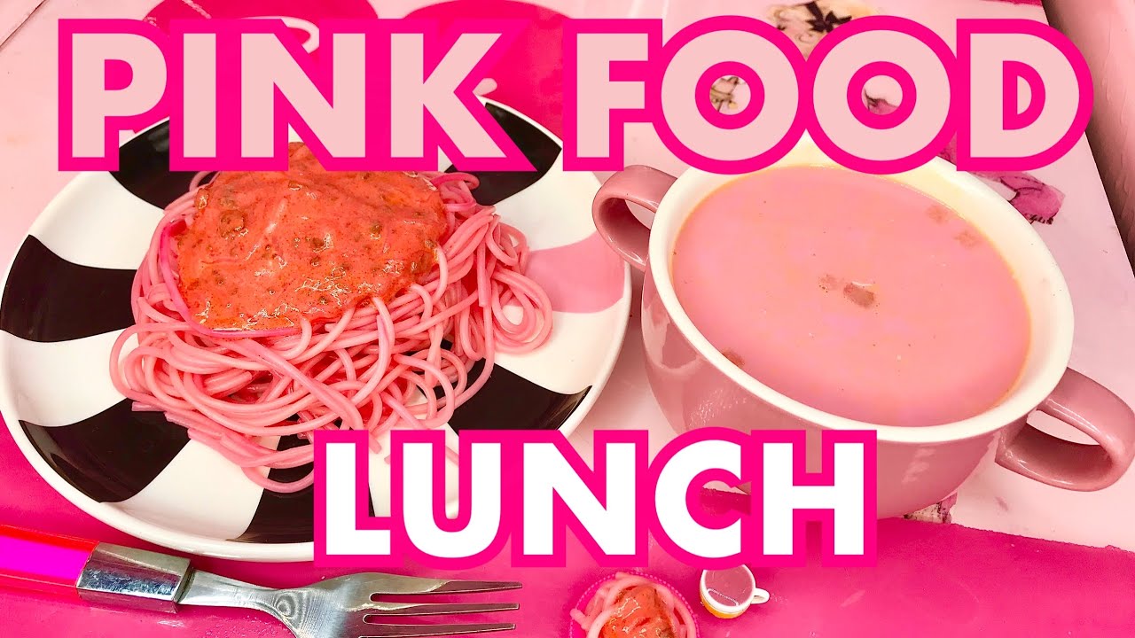 PINK PASTA & PINK SOUP! DOLL SIZED EDIBLE FOODS!!