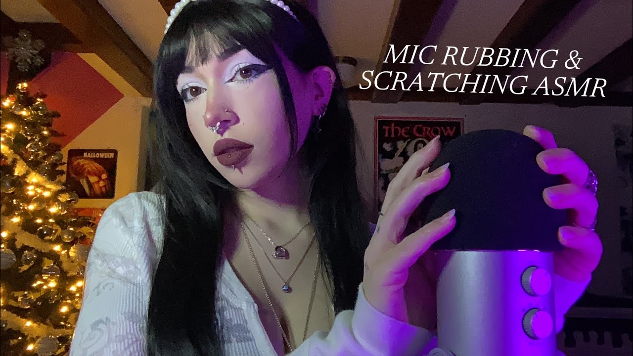 Mic Rubbing & Scratching With Foam Cover ASMR | Rambling, Whispering, Mic Tapping