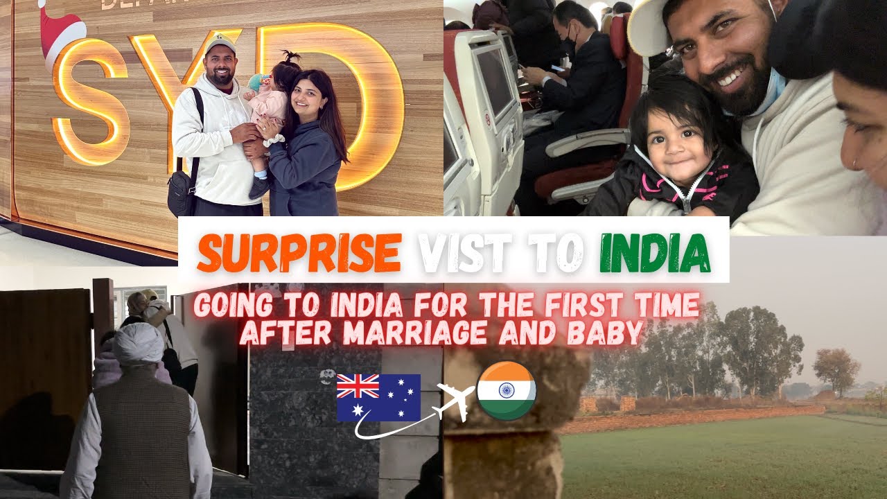 SURPRISE VISIT TO INDIA AFTER 10 YEARS  | MEETING SAHURA FAMILY FIRST TIME AFTER WEDDING AND BABY