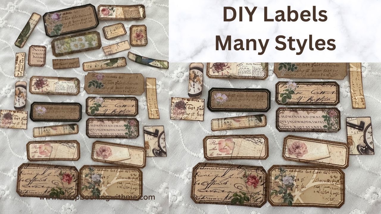 EASY DIY LABELS USING SCRAPS ~ NO STAMPS NECESSARY ~ AND FREE LABEL TEMPLATE