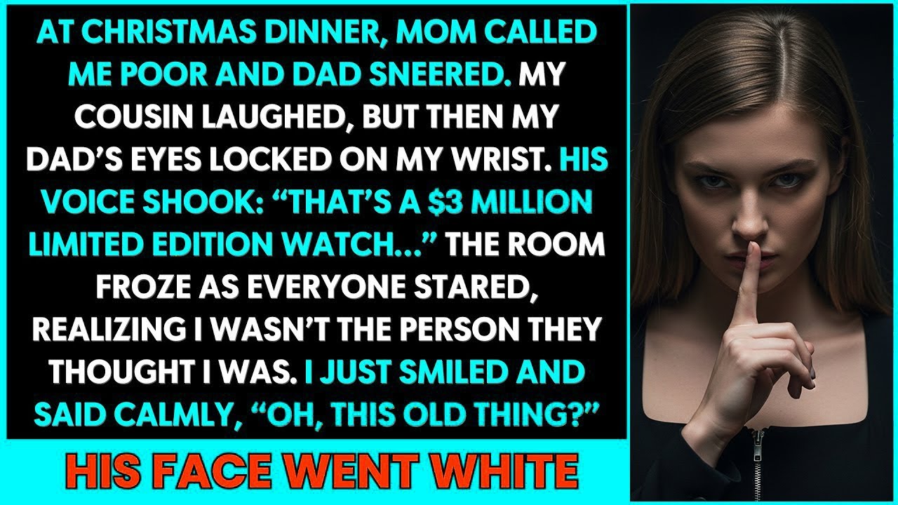 At Christmas Dinner, Mom Called Me Poor, Dad Sneered and Then Saw the Watch on My Wrist