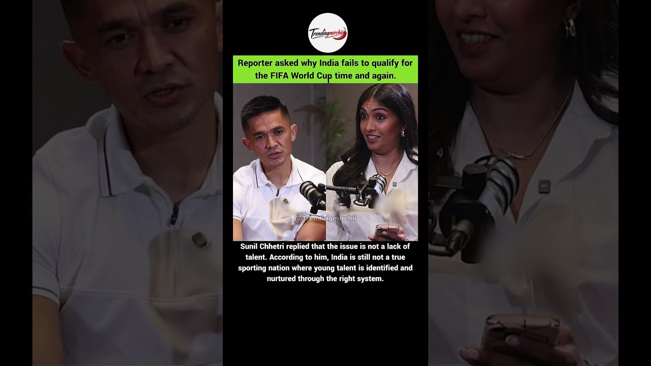 Reporter asked why India fails to qualify for the FIFA World Cup time and again #fifa #sunilchettri