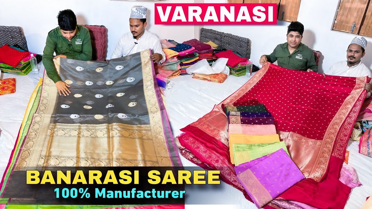 100% Pure Katan Silk Saree Manufacturer & Wholesaler in Banaras / Direct From Weaver