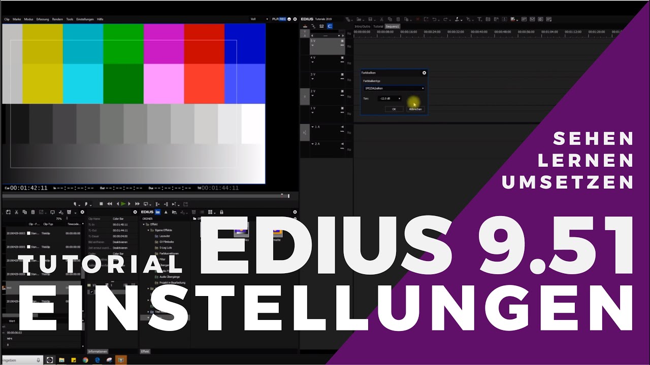 EDIUS - Einstellungen