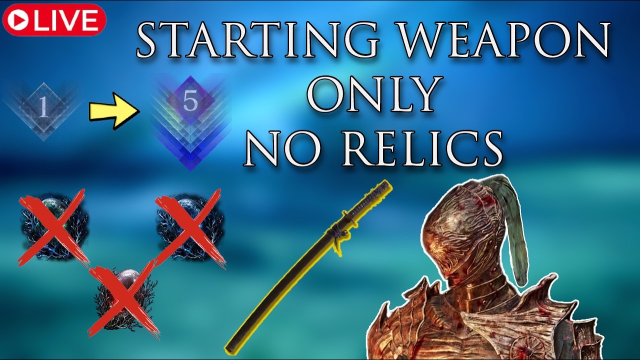 Solo to 9999 No Relics, Starting Weapon Only (Depth 2 All Runs)