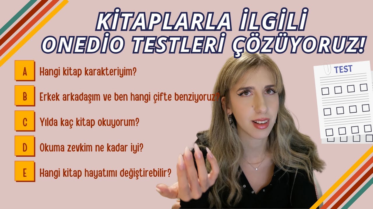 Kitap Temalı Onedio Testleri Çözüyoruz!