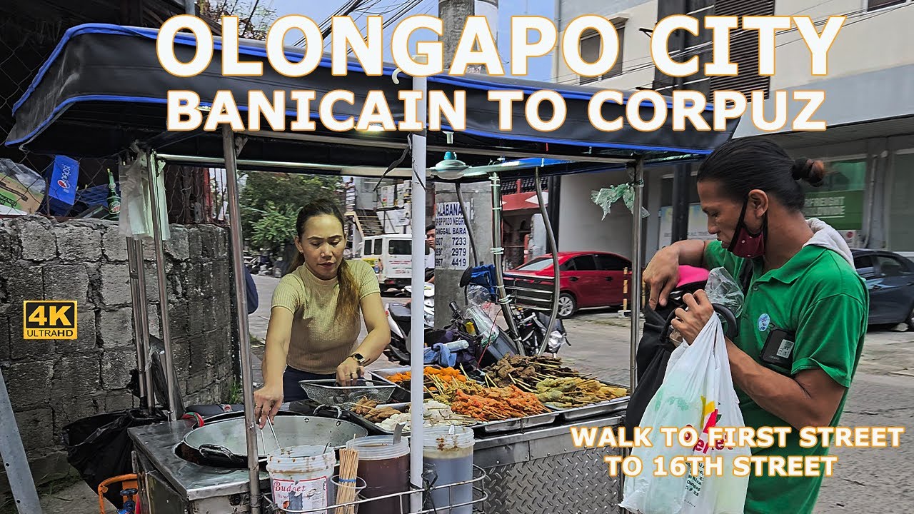 WALKING BANICAIN FIRST STREET  TO CORPUZ  16TH STREET OLONGAPO CITY [4K HDR] WALKING TOUR