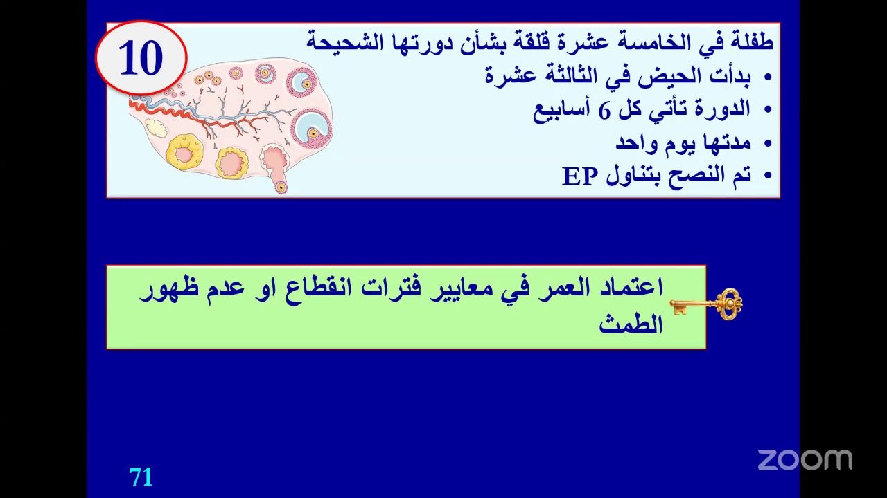دورة الغدد عند الأطفال الجلسة 19   اضطرابات المبيض عند البنات