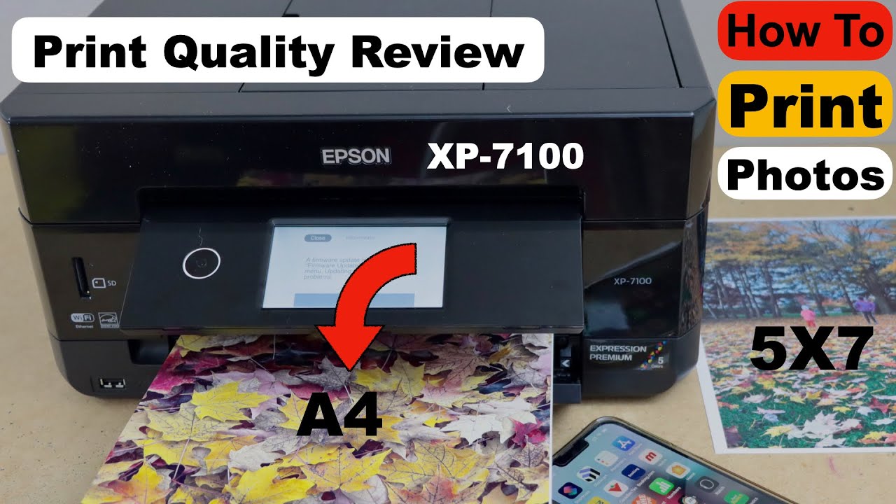 Epson XP-7100 Printing Photos, Loading Photo Ppaer, Print 5x7, A4,  Photos & Print Quality Review.