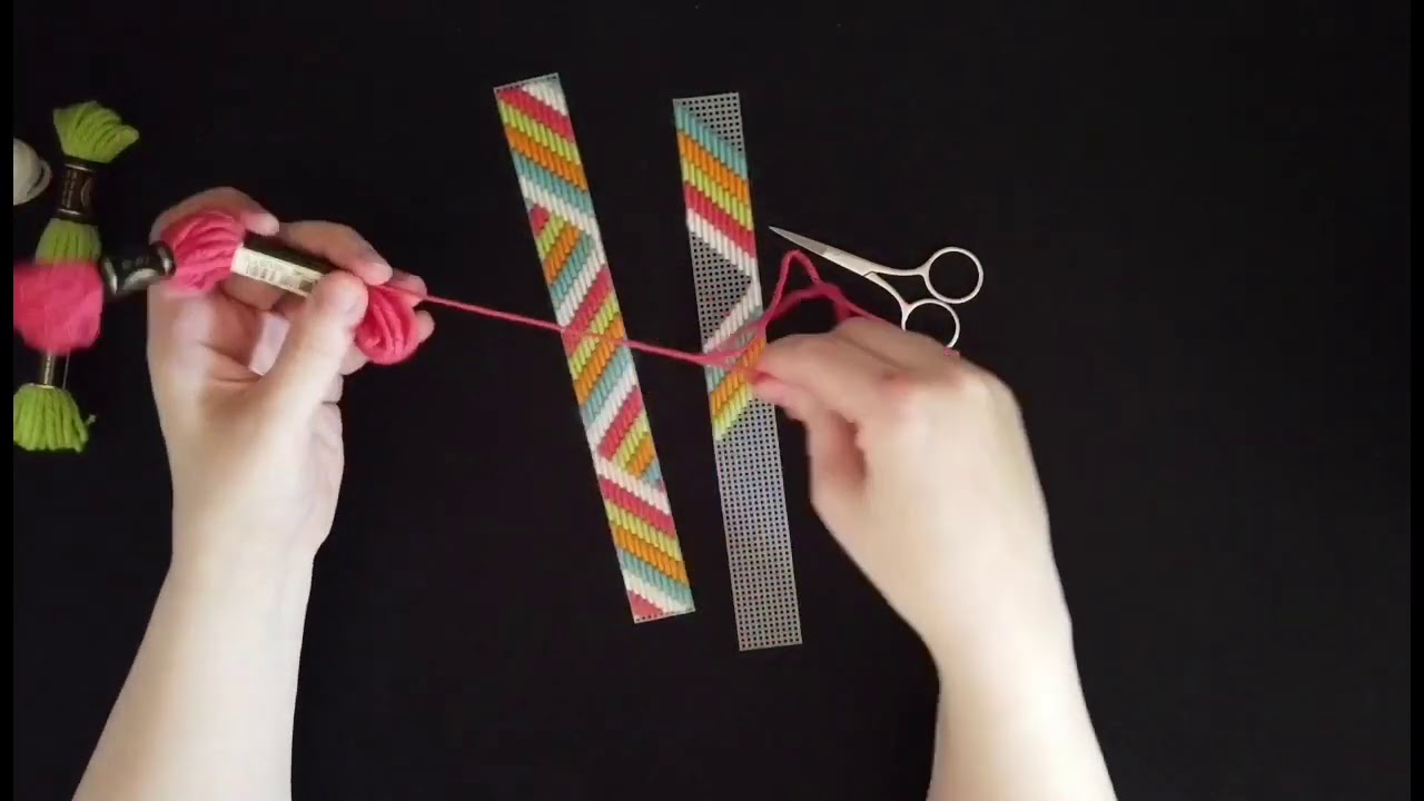 Bargello bracelet tutorial by the Happy Stitchery