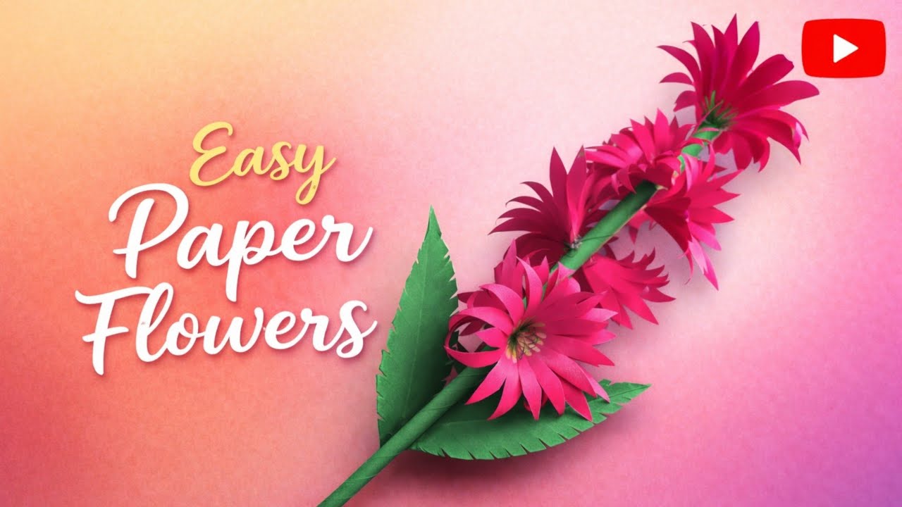 Stunning Paper Flower DIY | Easy Home Decoration Craft | Simple & Quick Craft Idea |