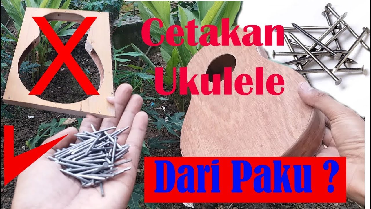 CETAKAN BODY UKULELE DARI PAKU- UNTUK PEMULA/UKULELE BODY MOLD FROM NAIL- FOR BEGINNERS