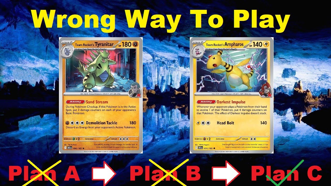 How To *NOT* Play RockLock - Team Rocket's Tyranitar And Ampharos - Standard - PTCG Live -
