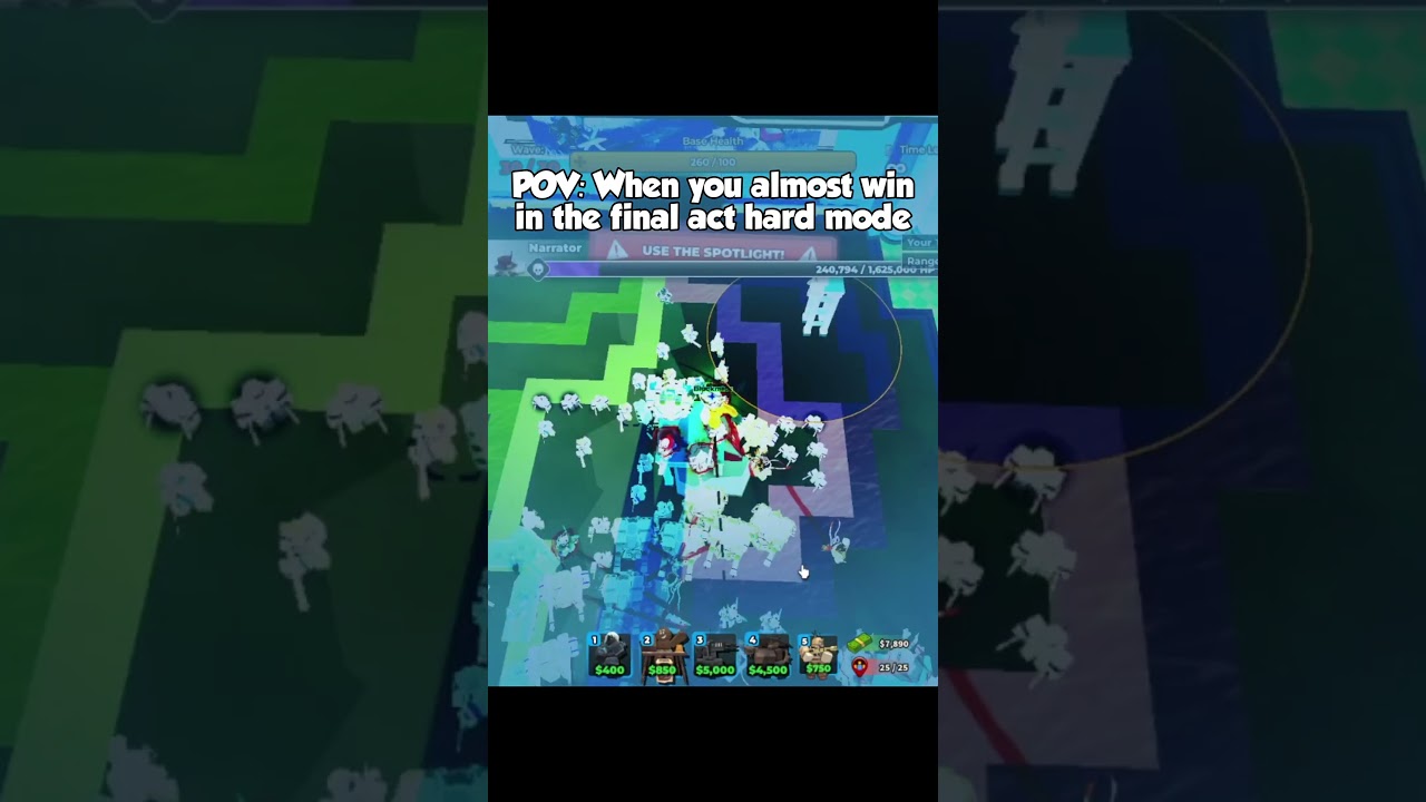 POV: When You Almost Win The Final Act Hard Mode #roblox #tds #towerdefensesimulator