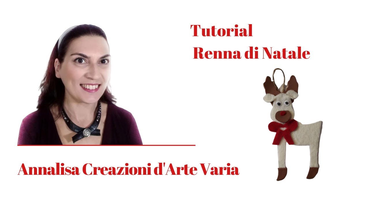 Come Fare Renne di Babbo Natale in carta Crepla e Feltro ,TUTORIAL RennA di Babbo Natale