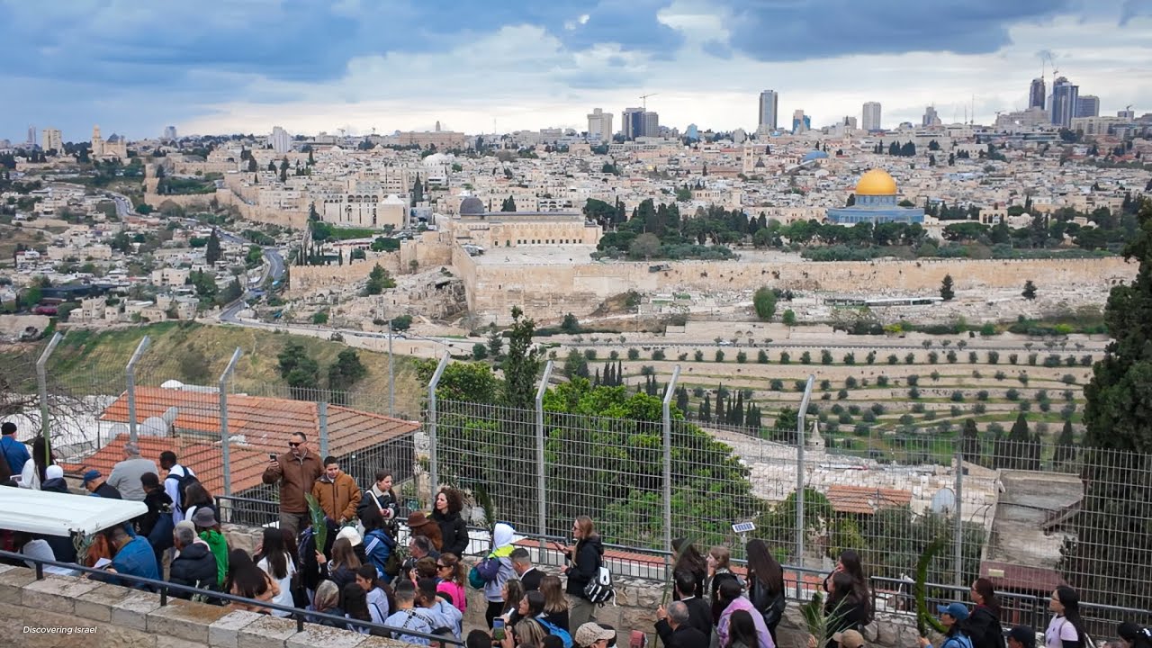Palm Sunday procession in Jerusalem. Israel 2025