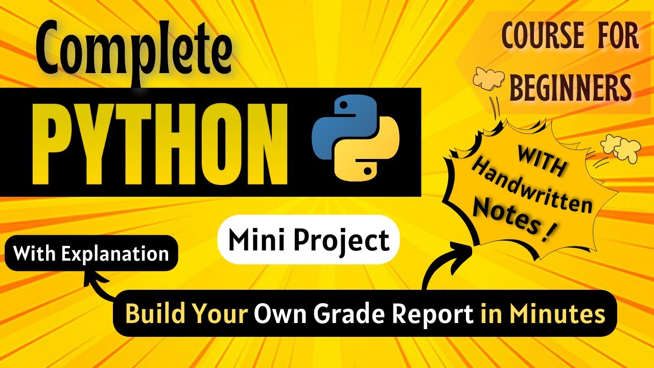 *Build Your Own Grade Report in Minutes* | Python Full course for Beginners