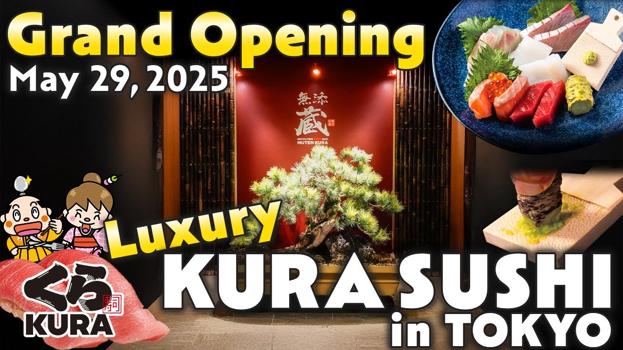 【Tokyo】 New Upscale Kura Sushi in Japan / Conveyor belt sushi restaurant Muten-Kura