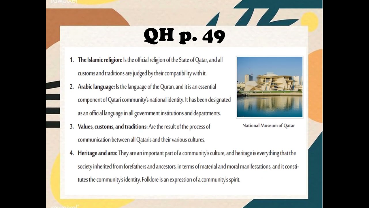 Grade 6 QH: Lesson 5 Qatar Community Culture