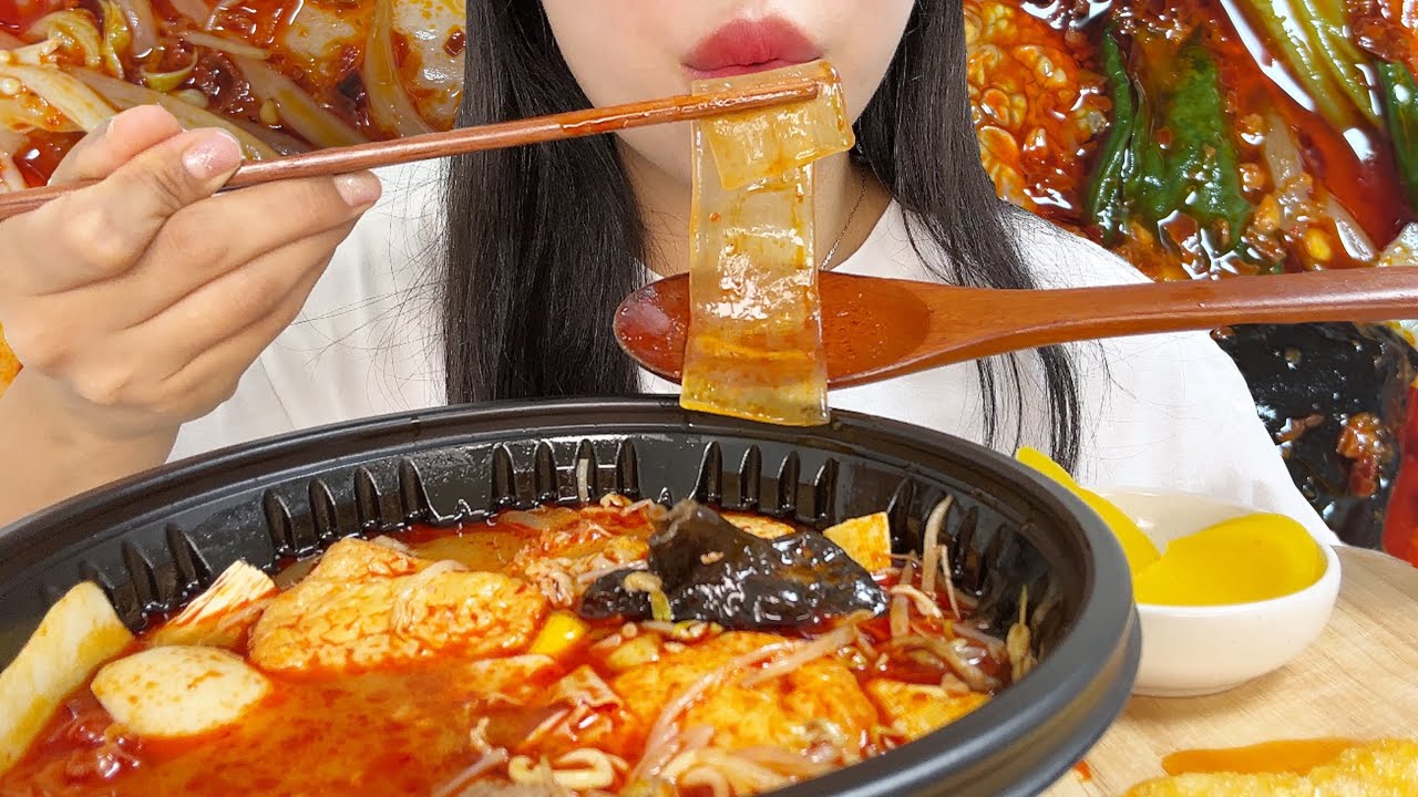 꿔바로우에 백목이 추가한 마라탕 먹방🔥