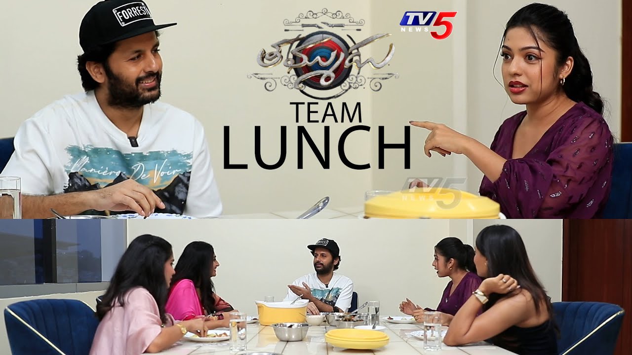 Nithin Lunch with Laya, Sapthami Gowda, Varsha Bollamma, Swasika | Thammudu | TV5 Entertainment