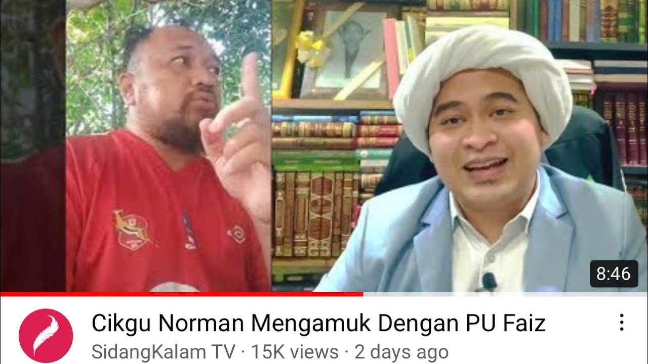 Ustaz Syed Faiz Al-Idrus @ PU Faiz menasihati Cikgu Norman Al-Batini