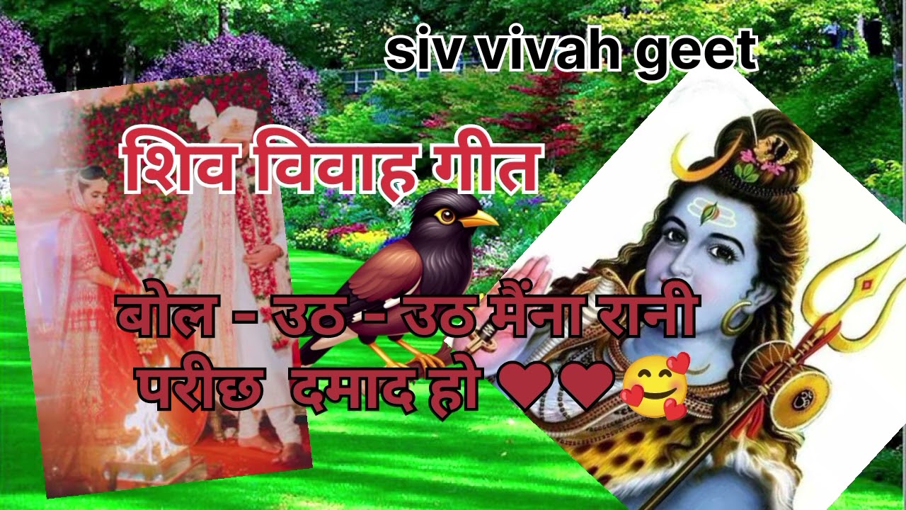 Siv vivah geet, sundar geet, शिव विवाह गीत 🥰उठ - उठ मैना रानी परिछ दमाद हो।। plz subscribe