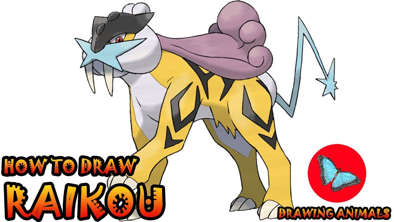 How To Draw Raikou Pokemon | Drawing Animals