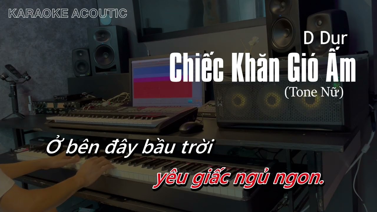 Karaoke Chiếc Khăn Gió Ấm - Khánh Phương Beat Acoustic | Beat Nữ