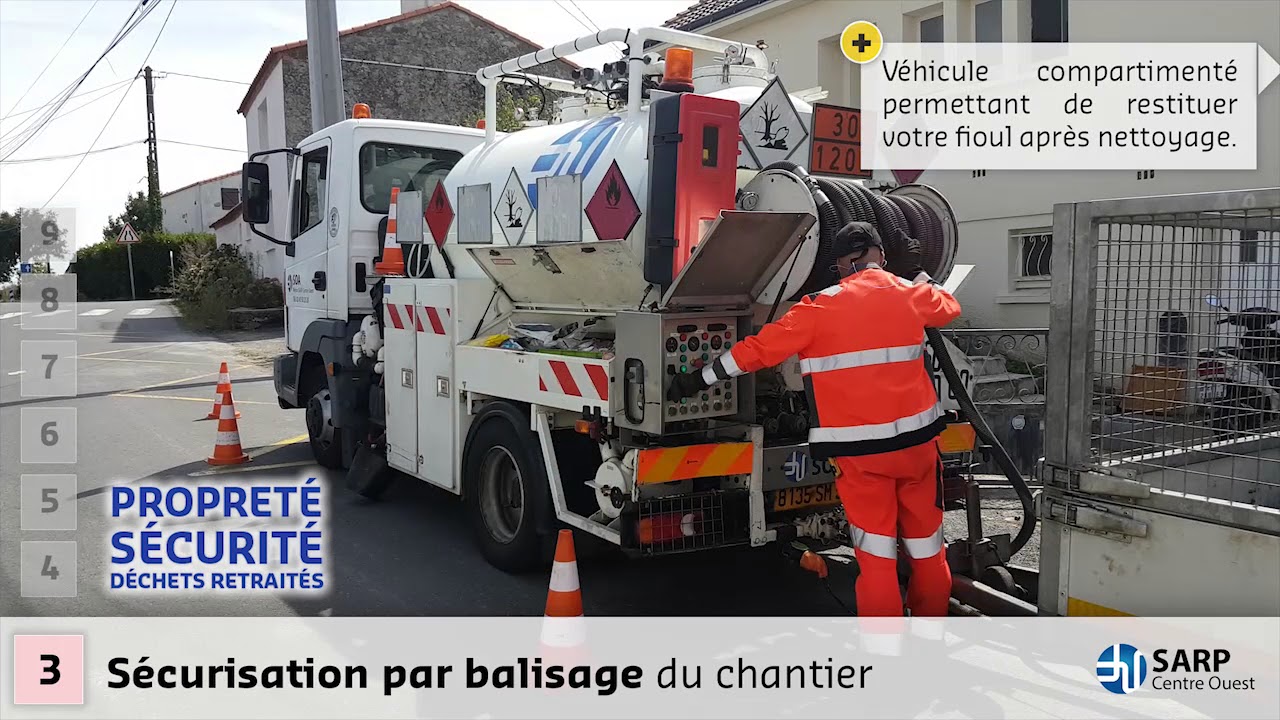 Vidange et nettoyage de cuve à fioul SARP Centre Ouest