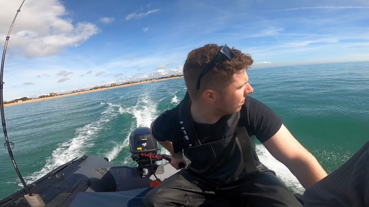 Sea Fishing On A Small Inflatable Boat - Bass Fishing With Lures