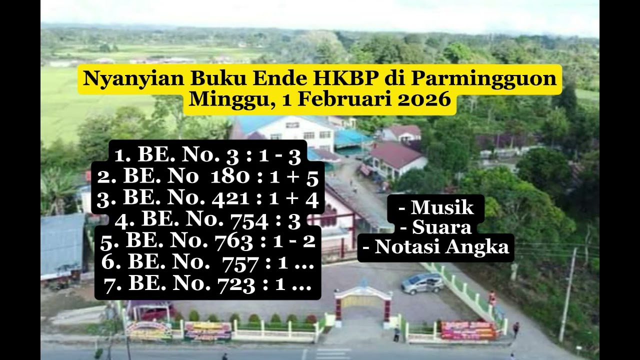 Nyanyian Buku Ende HKBP di Parmingguon (Minggu, 1 Februari 2026)
