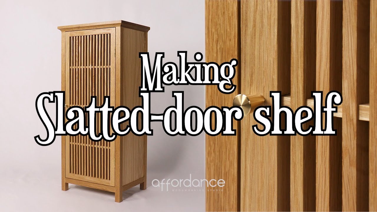 Making Oak Slatted-door shelf I 오크 간살 선반장 만들기 I woodworking I affordance