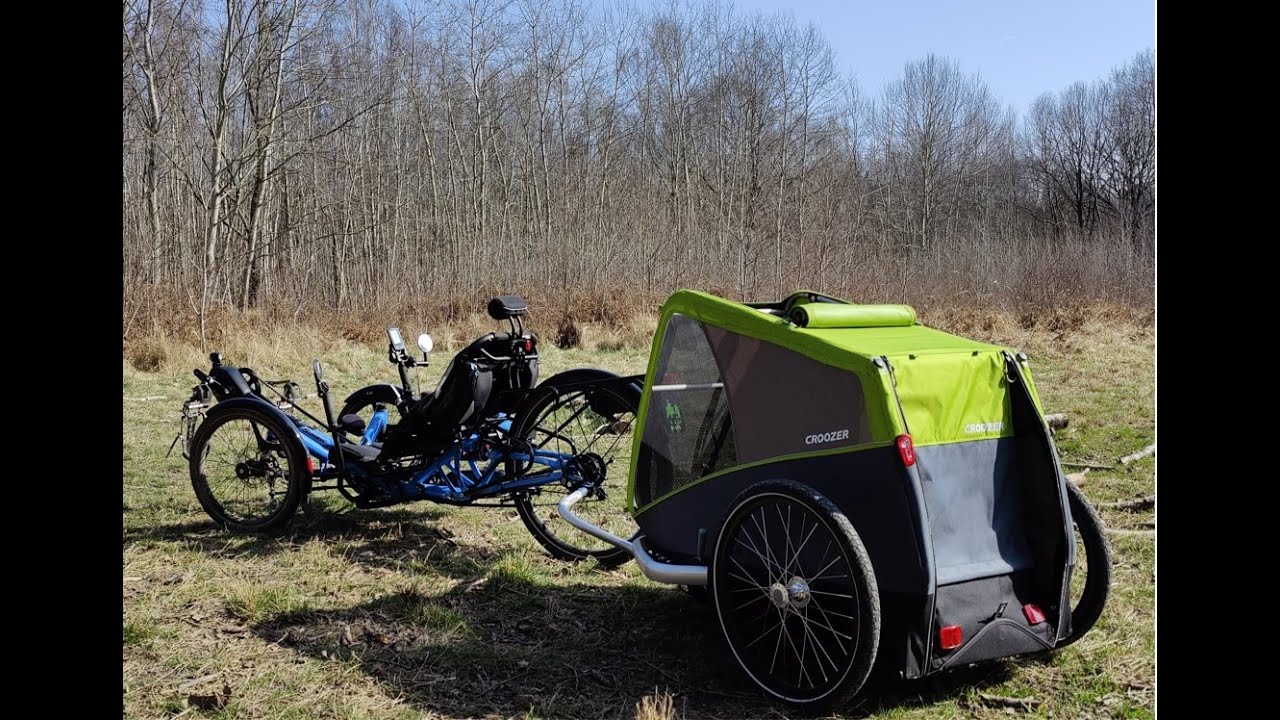 Test  Remorque chien #CROOZER JOKKE avec #trike #velocouche